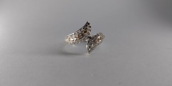 Silver/Chandi Ring with Zircon Stones