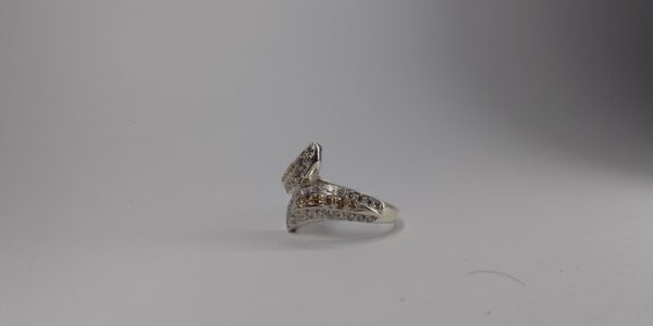Silver/Chandi Ring with Zircon Stones - Image 2